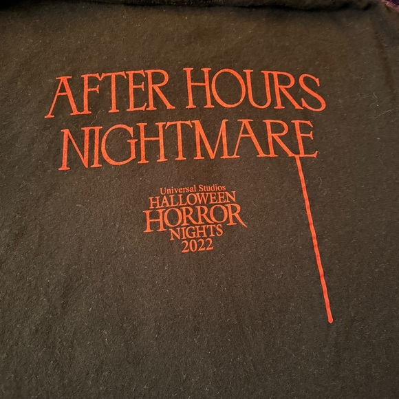 Black T-Shirt with Red Graphic Design - Picture 4 of 6